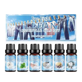 JUE FISH Scented Home Fragrance Essential Oil Set, 6 x 10 ml